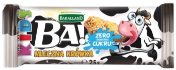 Baton Bakalland BA! Kids, mleczna krówka, 25g