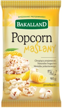 Popcorn Bakalland, maślany, do mikrofalówki, 90g