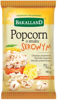 Popcorn Bakalland, serowy, do mikrofalówki, 90g