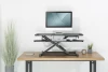 Stanowisko na biurko Digitus, do pracy w pozycji stojącej lub siedzącej, regulowane, czarny
