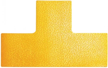 Naklejka podłogowa/znacznik Durable, kształt „T”, 100x150mm, 10 sztuk, żółty
