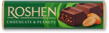 Baton Roshen Chocolate & Peanuts, orzechowy w czekoladzie, 29g