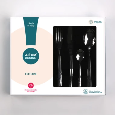 Komplet sztućców Altom Design Future, 24 sztuki, srebrny