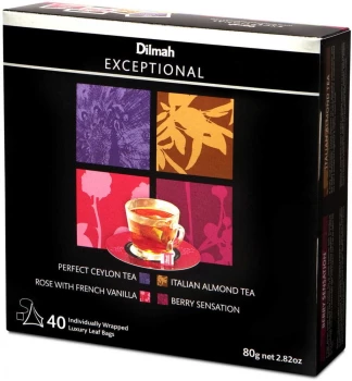 Zestaw herbat czarnych w piramidkach w kopertach Dilmah Exceptional Variety Pack, 4 smaki, 40 sztuk x 2g