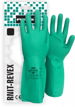 Rękawice nitrylowe Reis Rnit-Revex, rozmiar 8, zielony