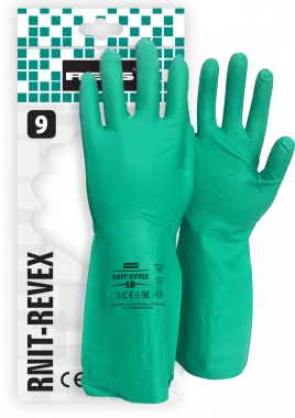 Rękawice nitrylowe Reis Rnit-Revex, rozmiar 9, zielony