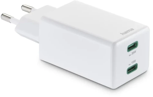 Ładowarka sieciowa Hama mini, USB typ C, 35W, biały
