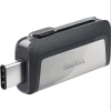 Pendrive SanDisk Ultra Dual Drive, USB 3.1, 64GB, srebrno-szary