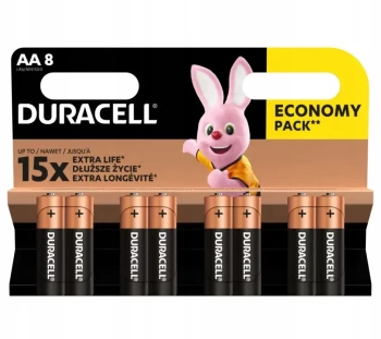 Bateria alkaliczna Duracell, AA, 8 sztuk