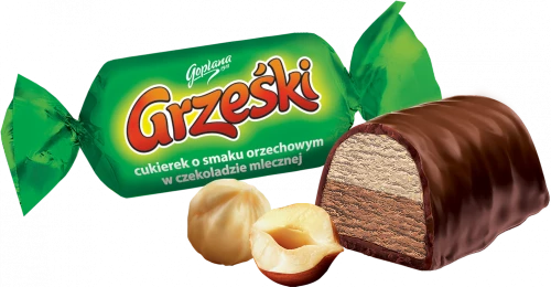 Cukierki Grześki, orzechowy w czekoladzie, 1kg