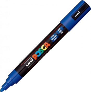 Marker z farbą plakatową Uni Posca PC-5M, okrągła, niebieski