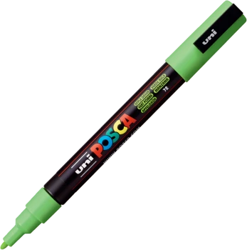 Marker z farbą plakatową Posca PC-3M, okrągła, zielony jasny