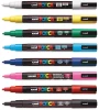 Marker z farbą plakatową Uni Posca PC-3M, okrągła, 8 sztuk, mix kolorów