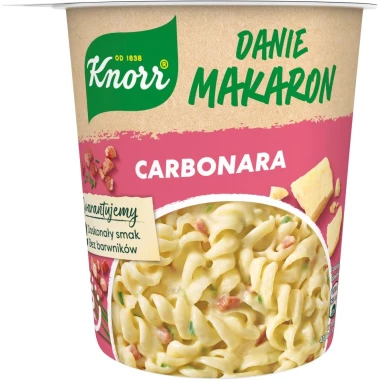 Danie w kubku Knorr Danie Makaron, carbonara, 55g