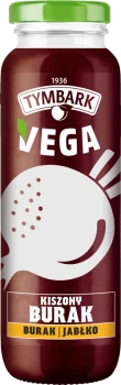 Sok warzywno-owocowy Tymbark Vega, burak/jabłko, bez cukru, butelka szklana, 0.25l