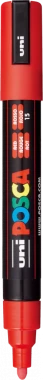 Marker z farbą plakatową Uni Posca PC-5M, okrągła, czerwony