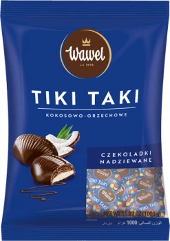 Cukierki Wawel Tiki Taki, kokosowo-orzechowy, 1kg