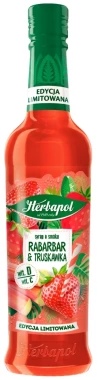 Syrop Herbapol Sezonowe Smaki, rabarbar i truskawka, 420ml