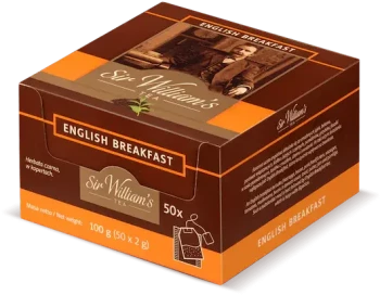 Herbata czarna w kopertach Sir William’s English Breakfast, 50 sztuk x 2g