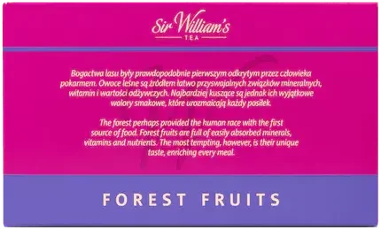 Herbata owocowa w kopertach Sir William’s Forest Fruits, owoce leśne, 50 sztuk x 2.4g
