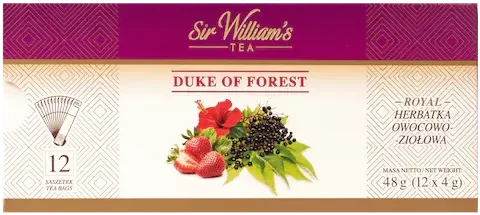 Herbata owocowa w torebkach Sir William’s Royal Taste Duke of Forest, owoce leśne, 12 sztuk x 4g