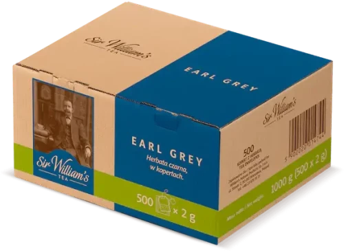 Herbata Earl Grey czarna w kopertach Sir William’s Tea, 500 sztuk x 2g