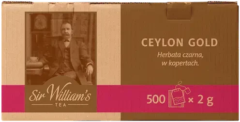 Herbata czarna w kopertach Sir William's Ceylon Gold, 500 sztuk x 2g