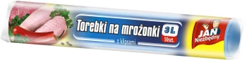 Torebki na mrożonki Jan Niezbędny, 3l, 50 sztuk, transparentny