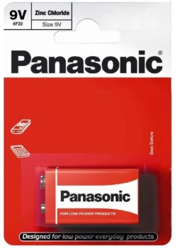 Bateria cynkowo-węglowa Panasonic, 9V, 6F22, 1 sztuka