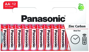 Bateria cynkowo-węglowa Panasonic, 1.5V, AA/ R6, 12 sztuk