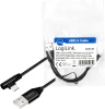 Kabel usb 2.0 kątowy Logilink CU0137, USB-A męski - USB-C męski, 30cm, czarny