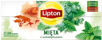 Herbata ziołowa w torebkach Lipton Zioła Świata, mięta z eukaliptusem, 20 sztuk x 1.3g