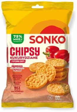 Chipsy kukurydziane Sonko, paprykowy, 60g
