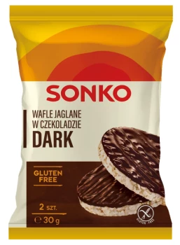 Wafle jaglane Sonko, w czekoladzie, 30g