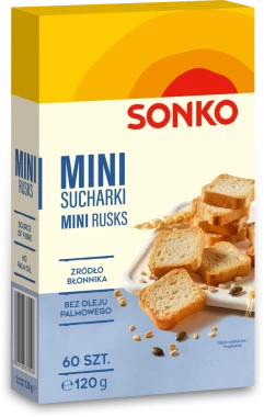 Mini sucharki Sonko, 60 sztuk, 120g