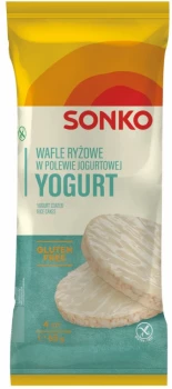 Wafle ryżowe Sonko, w polewie jogurtowej, 4 sztuki, 65g