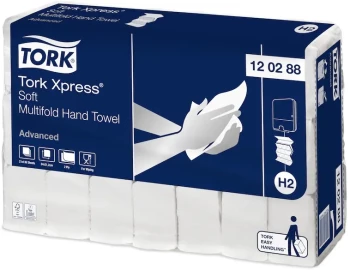 Ręcznik papierowy Tork Xpress Multifold 120288, dwuwarstwowy, w składce wielopanelowej, 21x136 składek, biały