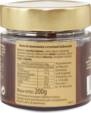 Krem Lindt, czekoladowo-orzechowy, 200g