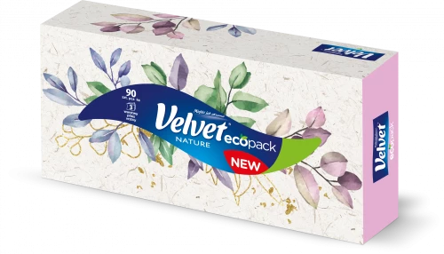Chusteczki higieczne Velvet Natura, w kartoniku, 90 sztuk
