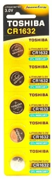 Bateria litowa Toshiba, CR1632, 5 sztuk