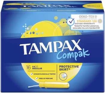 Tampony Tampax Compak Regular, z aplikatorem, 16 sztuk