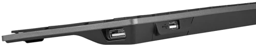 Klawiatura przewodowa A4Tech FX60H, z dwoma portami USB i podświetleniem, szary