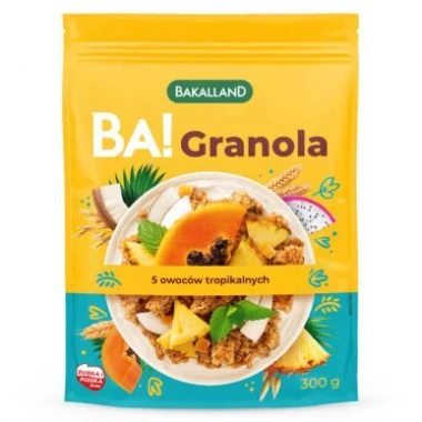Granola Bakalland BA! 5 owoców tropikalnych, 300g