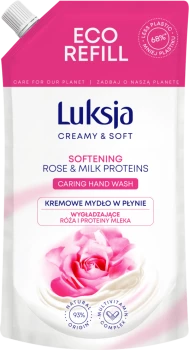 Mydło w płynie Luksja Creamy & Soft Rose & Milk Proteins, zapas, różany, 900ml