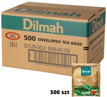 Herbata czarna w kopertach Dilmah Ceylon Gold, 500 sztuk x 2g