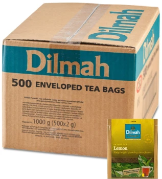 Herbata czarna aromatyzowana w kopertach Dilmah Lemon, 500 sztuk x 2g