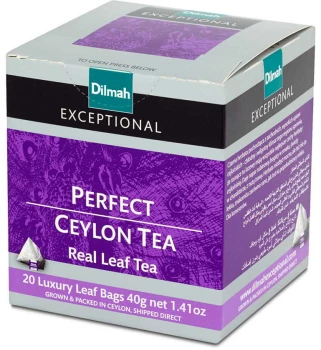 Herbata czarna w piramidkach Dilmah  Exceptional Perfect Ceylon Tea, 20 sztuk x 2g