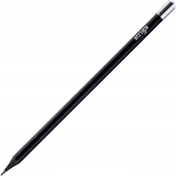Ołówek z czarnego drewna Strigo, z diamentem, HB, czarny