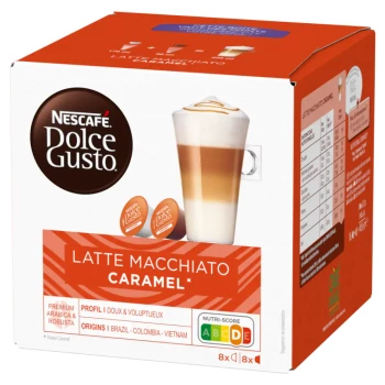 Kawa w kapsułkach Nescafe Dolce Gusto Latte Macchiato Caramel, 16 sztuk