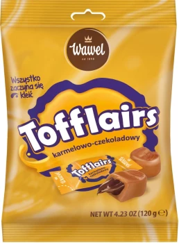 Cukierki Wawel Tofflairs, karmelowo-czekoladowy, 120g